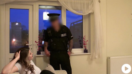 Fake Cop tickled the back of her throat with his hard cock